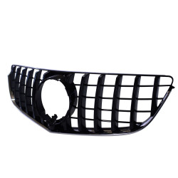 Grilă compatibilă cu Mercedes E Coupé Cabrio facelift W207 A207, negru lucios, cu ramă decorativă cromată