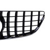 Kølergrill, der passer til Mercedes E-coupé cabriolet facelift W207 A207, blank sort med kromliste