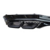 Diffuseur Mercedes Classe E W213 embouts d'échappement noir brillant carrés (5)