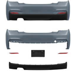 Achterbumper sport look met diffuser en PDC BMW 2 Reeks F22 Coupé/F23 Cabrio met 2 uitlaten links (2013–2021)