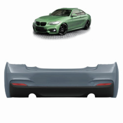 Achterbumper sport look met diffuser en PDC BMW 2 Reeks F22 Coupé/F23 Cabrio met 1 uitlaat links en 1 rechts (2013–2021)