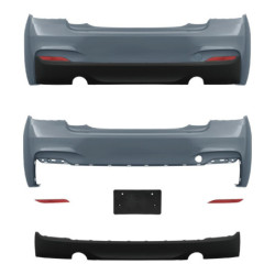 Achterbumper sport look met diffuser en PDC BMW 2 Reeks F22 Coupé/F23 Cabrio met 1 uitlaat links en 1 rechts (2013–2021)