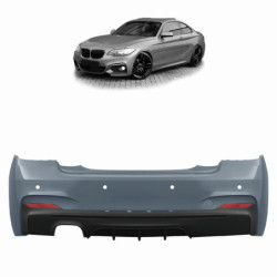 Aero sport achterbumper met diffuser en PDC BMW 2 Reeks F22 Coupé/F23 Cabrio met 2 uitlaten links (2013–2021)