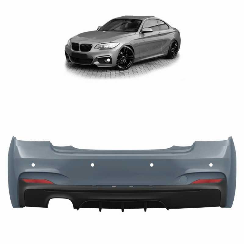 Aero sport achterbumper met diffuser en PDC BMW 2 Reeks F22 Coupé/F23 Cabrio met 2 uitlaten links (2013–2021)