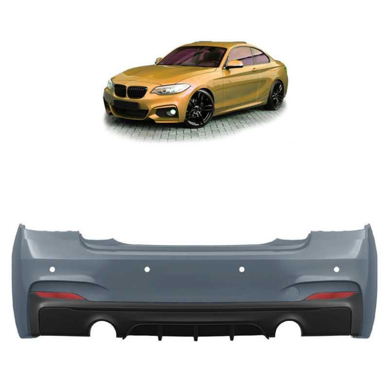 Aero sport achterbumper met diffuser en PDC BMW 2 Reeks F22 Coupé/F23 Cabrio met 1 uitlaat links en 1 rechts (2013–2021)