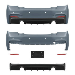 Aero sport achterbumper met diffuser en PDC BMW 2 Reeks F22 Coupé/F23 Cabrio met 1 uitlaat links en 1 rechts (2013–2021)