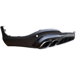 Difusor trasero compatible con Mercedes GLC SUV X253 2015+ con puntas de escape negras