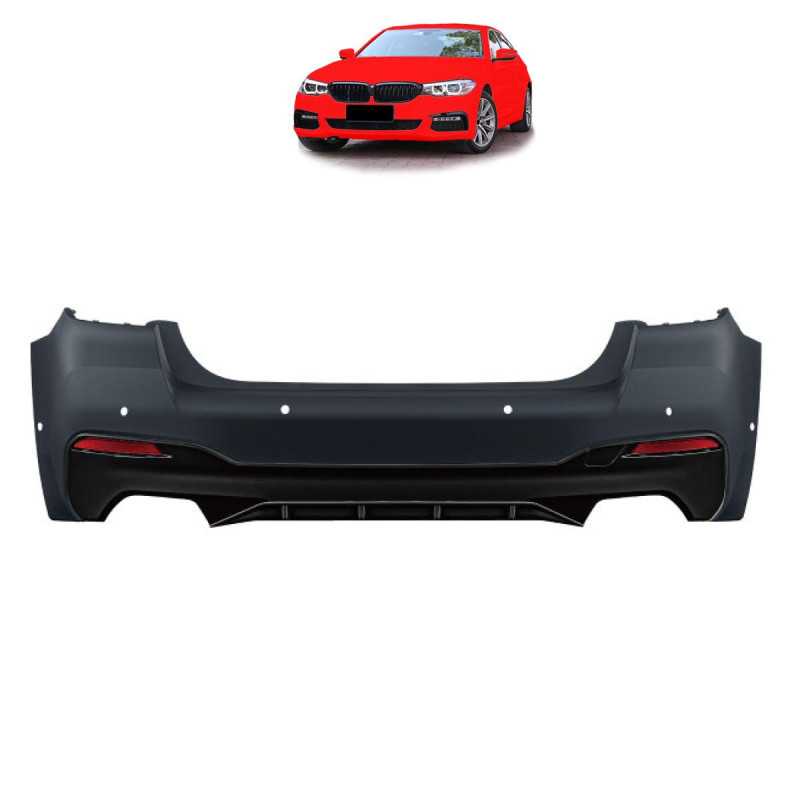 Achterbumper sport look met diffuser en PDC BMW 5 Reeks G30 sedan LCI (2020–2023)
