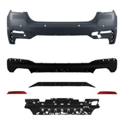 Achterbumper sport look met diffuser en PDC BMW 5 Reeks G30 sedan LCI (2020–2023)