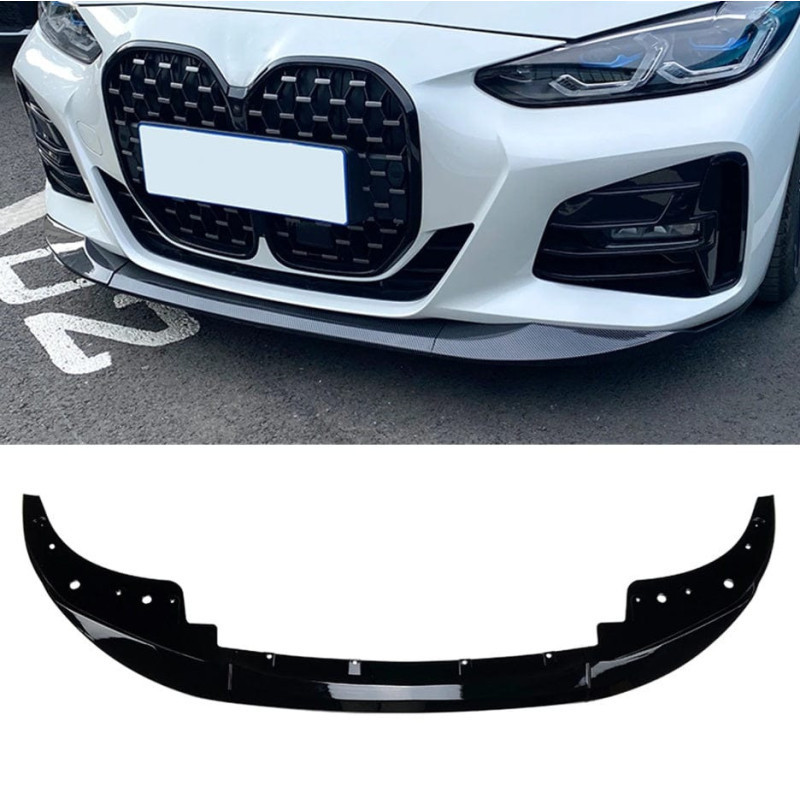 Frontspoiler compatibel met BMW 4 serie G22 G23 coupé cabrio glanzend zwart