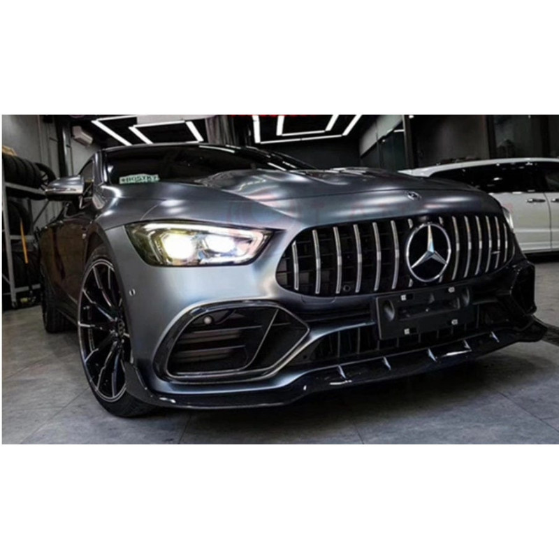 Spoiler delantero compatible con Mercedes AMG GT 4 puertas X290 63 negro brillante