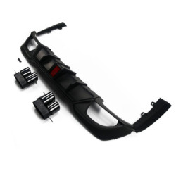 Achterbumper diffuser matzwart LED BMW 3 Reeks G20 G21 2019-2022
