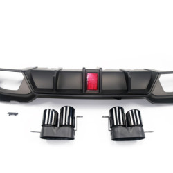 Achterbumper diffuser matzwart LED BMW 3 Reeks G20 G21 2019-2022