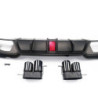 Achterbumper diffuser matzwart LED BMW 3 Reeks G20 G21 2019-2022