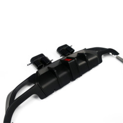 Achterbumper diffuser matzwart LED BMW 3 Reeks G20 G21 2019-2022