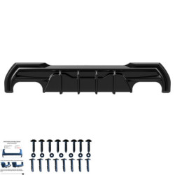 Achterbumper diffuser BMW 1 Reeks F40 sportuitvoering/M135i 2019-2024 glanzend zwart