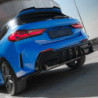 Achterbumper diffuser BMW 1 Reeks F40 sportuitvoering/M135i 2019-2024 glanzend zwart