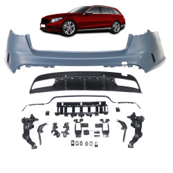 Achterbumper PDC met diffuser passend voor Mercedes C-klasse S205