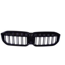 Grille de rein compatible avec BMW Série 3 G20 LCI noir brillant double barres