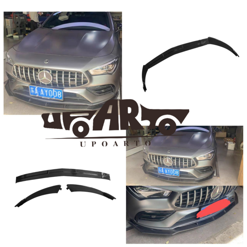 Spoiler frontal, negru lucios, Mercedes-Benz CLA C118 X118 2020-2024