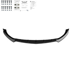Frontspoiler lip glanzend zwart Mercedes-Benz CLA C118/X118 AMG-Line (2019+)