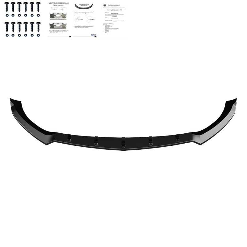 Frontspoiler lip glanzend zwart Mercedes-Benz CLA C118/X118 AMG-Line (2019+)