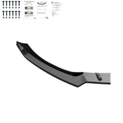 Frontspoiler lip glanzend zwart Mercedes-Benz CLA C118/X118 AMG-Line (2019+)