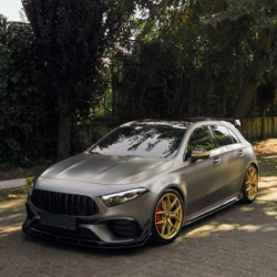 Spoiler anteriore Mercedes-Benz A45 S pacchetto aerodinamico W177/W177 restyling 2019+ nero lucido