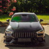 Lábio do spoiler dianteiro Mercedes-Benz CLA45 S, pacote aerodinâmico C118 2019-2023, preto brilhante