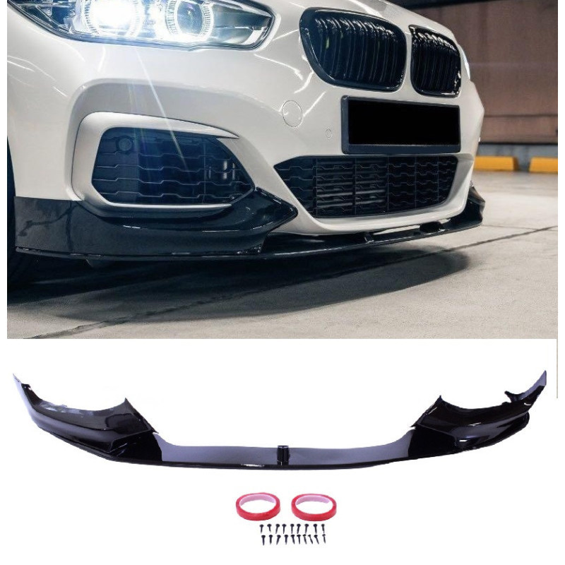 Front lip compatible with BMW 1 series F20 F21 glossy black