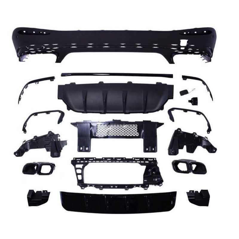 (PART) Diffuser compatible with Mercedes GLC 63 AMG SUV X254 black