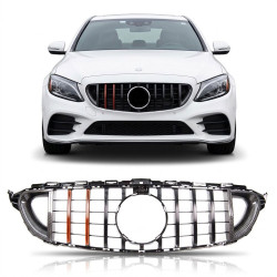 Grille compatibel met Mercedes C-Klasse W205 Rood Carbon GT
