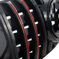 Grille compatibel met Mercedes GLE V167 C167 2018+ Carbon-look