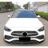 Front spoiler lip compatible with Mercedes C class W206 glossy black