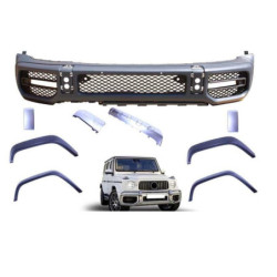 Set voorbumper + wieldoppen compatibel met Mercedes G-klasse W463 W464 2018+