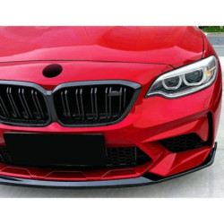 Buză față compatibilă cu BMW M2 F87 negru lucios