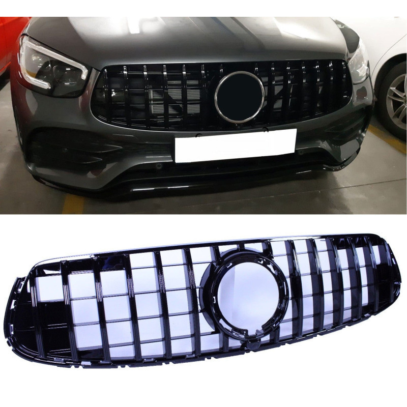 Grill kompatybilny z GLC po liftingu Mercedes-Benz - GLC Coupé czarny połysk 2020+