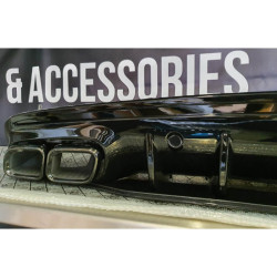Διαχύτης με μαύρες απολήξεις εξάτμισης Mercedes W205 C-Class Sedan και Station wagon (12)