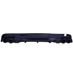 Diffuseur avec embouts d'échappement noir brillant ronds Mercedes Classe E Coupé W207 C207 Facelift (2)
