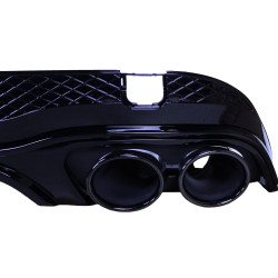 Difusor con embellecedores de escape negro brillante redondos Mercedes Clase E Coupé W207 C207 Facelift (4)