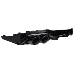 Difusor Mercedes Classe E W213 S213 ponteiras de escape preto brilhante redondas (3)