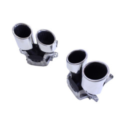 (PART) Exhaust pipes chrome round compatible with Mercedes GLE GLS GLE coupe W167 X167 C167