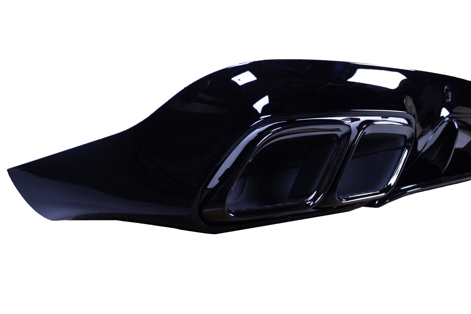 Diffuser compatibel met Mercedes CLS C257 dubbele uitlaatsierstukken glanzend zwart - Tuningonline