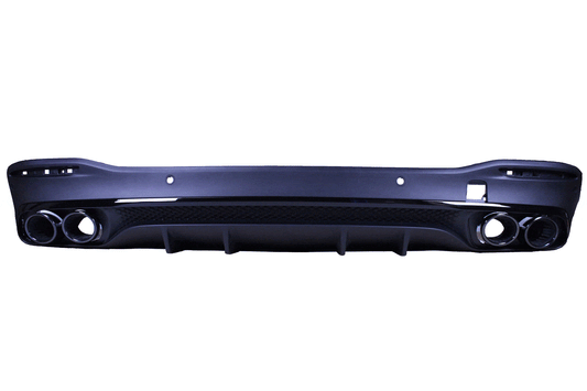 Diffuser compatibel met Mercedes GLE W167 2019+ zwarte ronde uitlaatsierstukken - Tuningonline