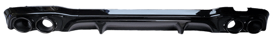 Diffuser compatibel met Mercedes E Klasse W213 S213 glanzend zwart ronde uitlaatsierstukken - Tuningonline