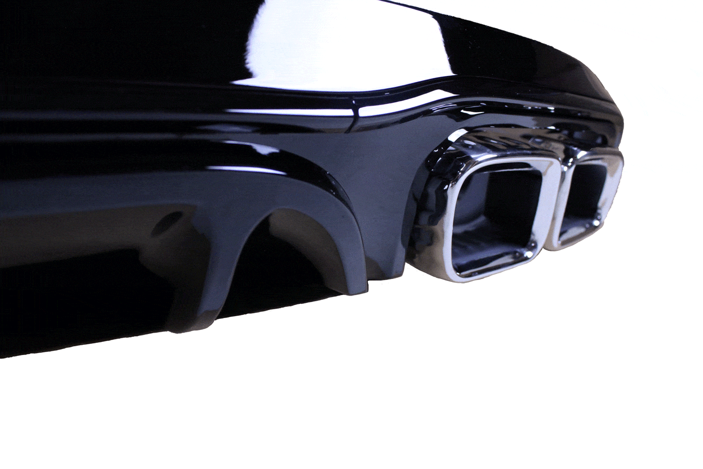 Diffuser glanzend zwart compatibel met Mercedes E coupé cabrio C238 A238 chrome uitlaatsierstukken - Tuningonline