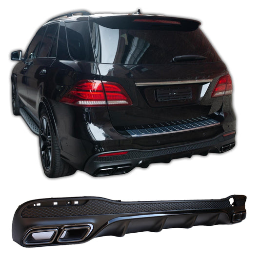 Diffuser compatibel met Mercedes GLE W166 zwarte uitlaatsierstukken - Tuningonline