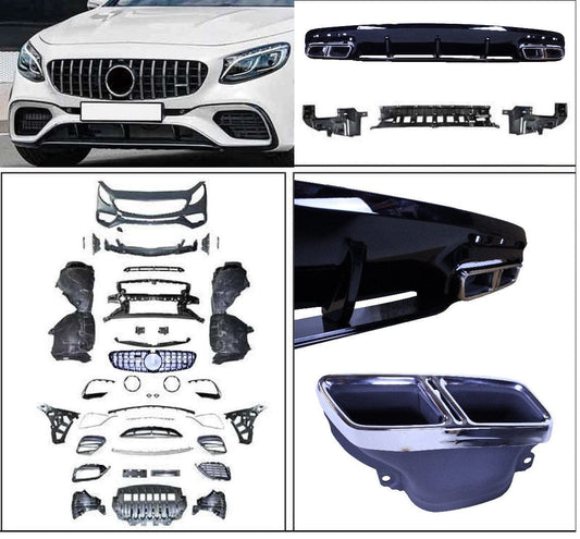 Bumpers & bodykits Bodykit compatibel met Mercedes S coupe cabrio C217 A217 chrome pakket