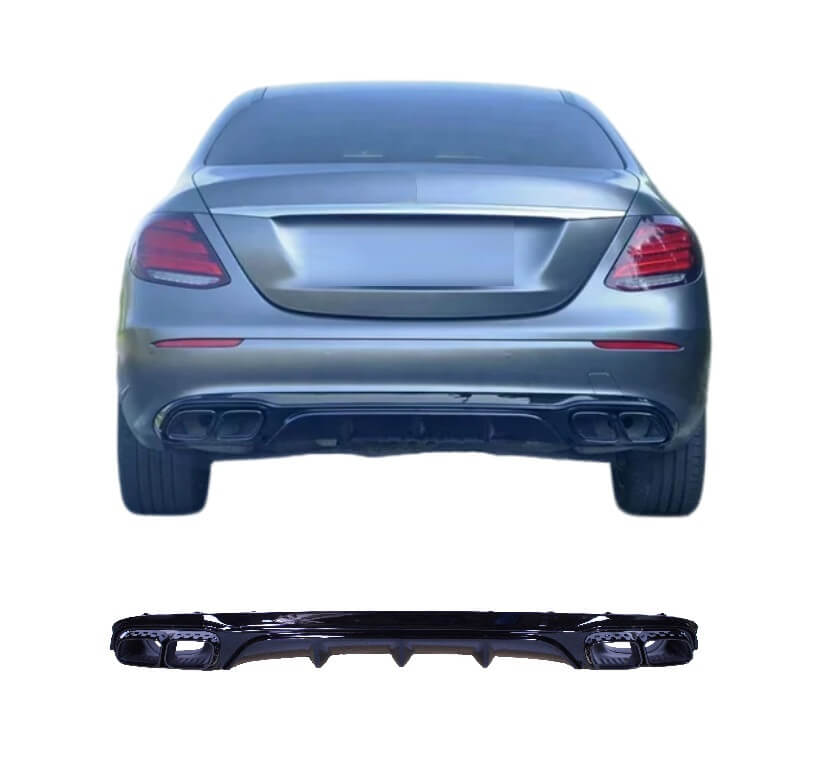 Diffuser Diffuser compatibel met Mercedes E klasse W213 volledig glanzend zwart zonder AMG line