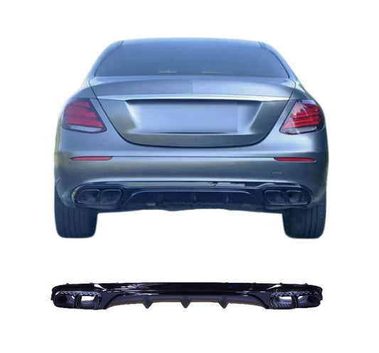 Diffuser Diffuser compatibel met Mercedes E klasse W213 volledig glanzend zwart zonder AMG line